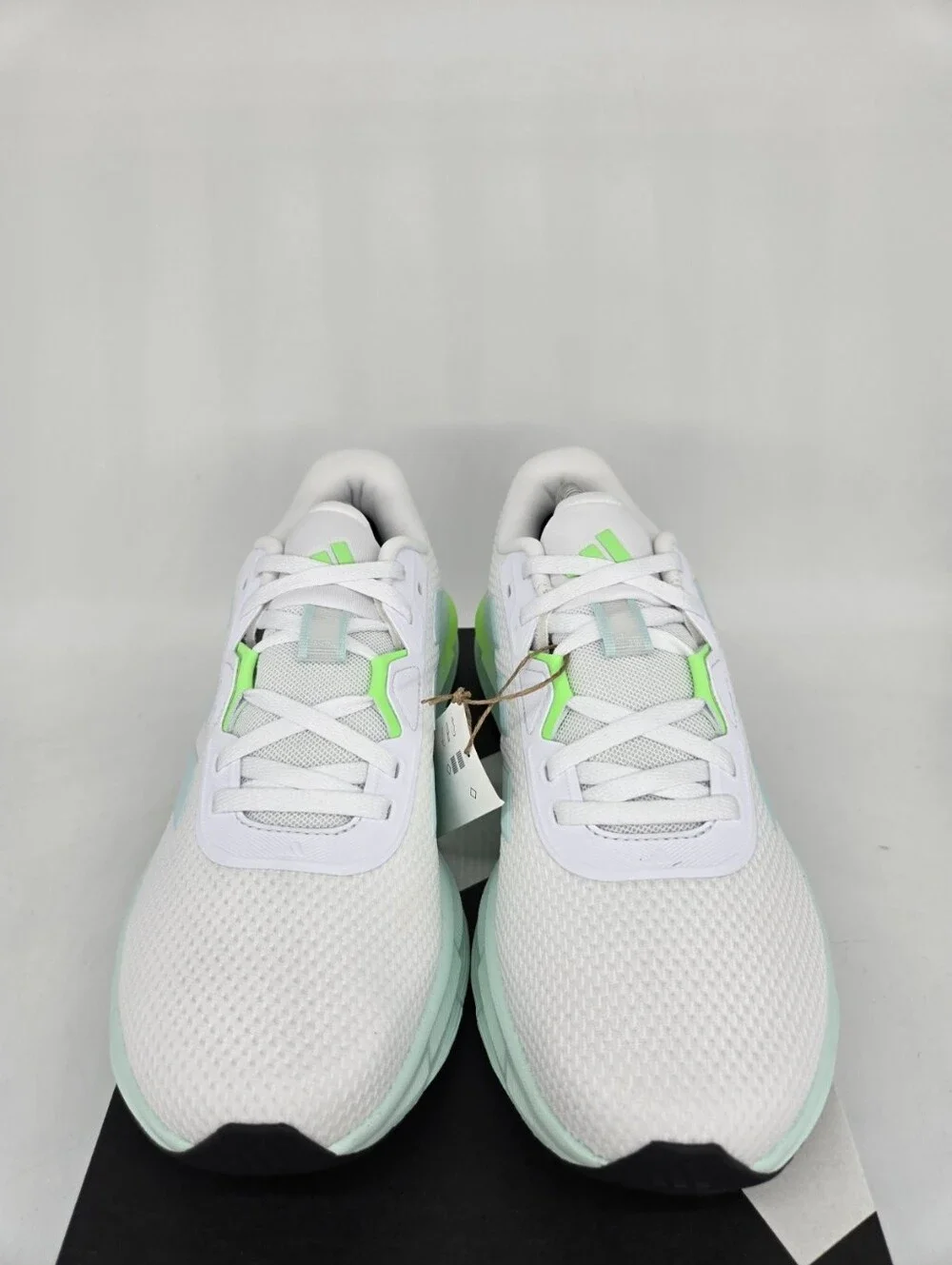 adidas Women's Galaxy 7 JQ2610 Cloud White Halo Mint Lime Running Shoes Size 8
